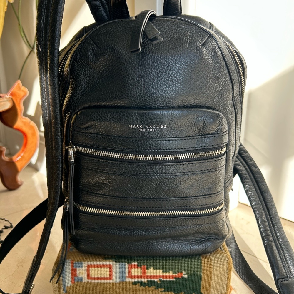 Marc Jacobs Black Leather Backpack